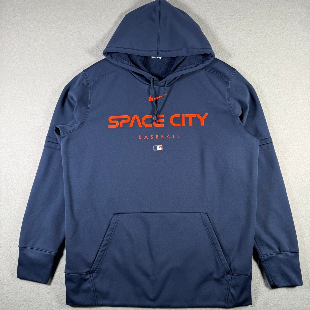 Nike Houston Astros Space City Baseball Therma-FIT Hoodie Navy Blue Mens L